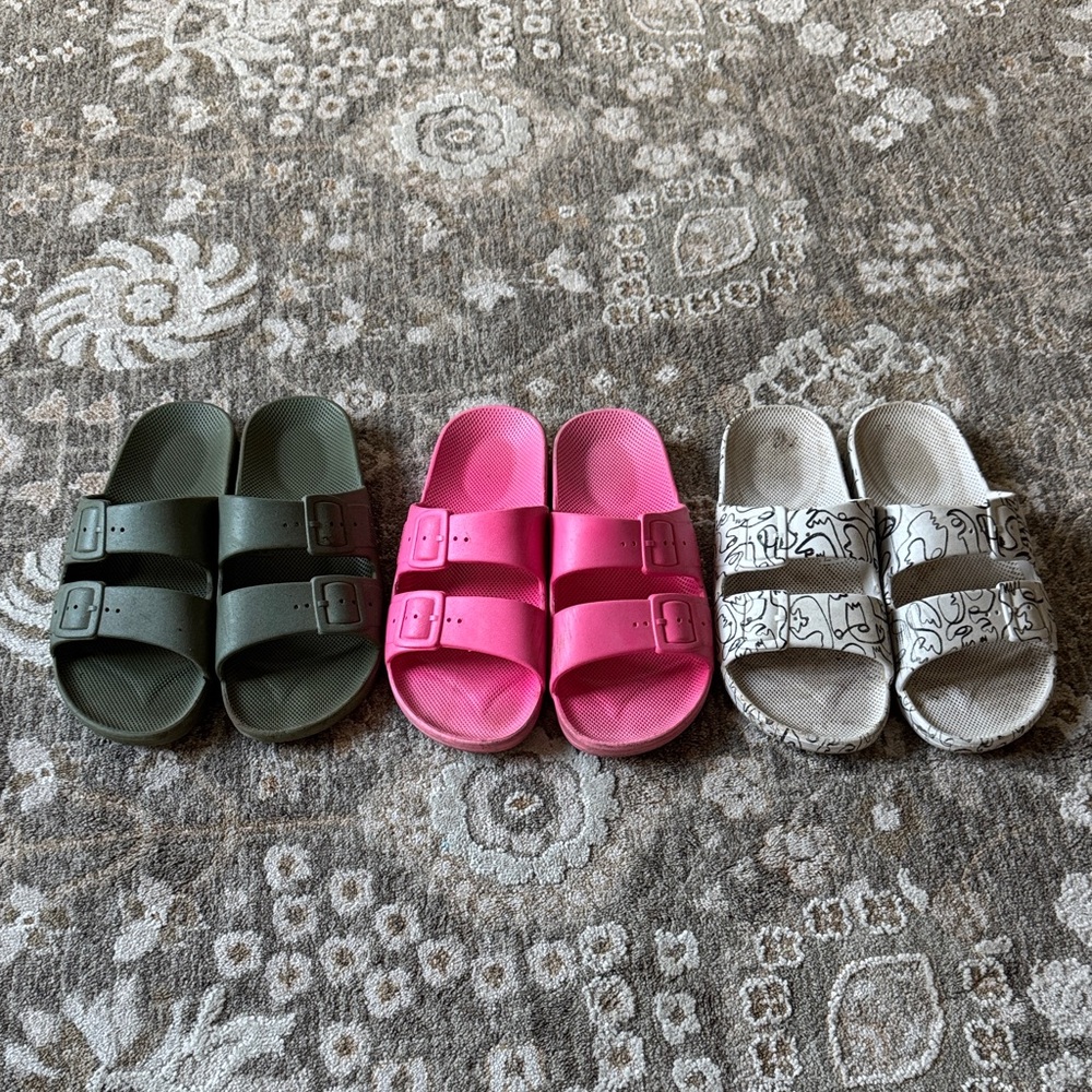 Stylish Women's Sandals - Pink, Green, and White